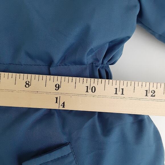 MurmurBear Baby Bunting Thermal Snowsuit Diaper Zip Blue Faux Fur Toddler 2T - Picture 12 of 15